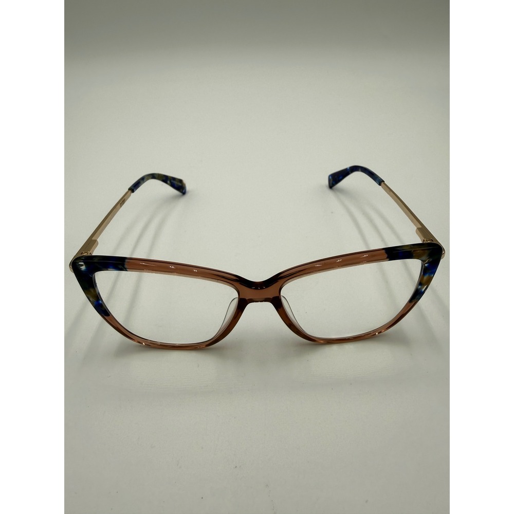 Longchamp LO2640 Eyeglasses Womens 54mm Brown Blue Gold Excellent Cat Eye
